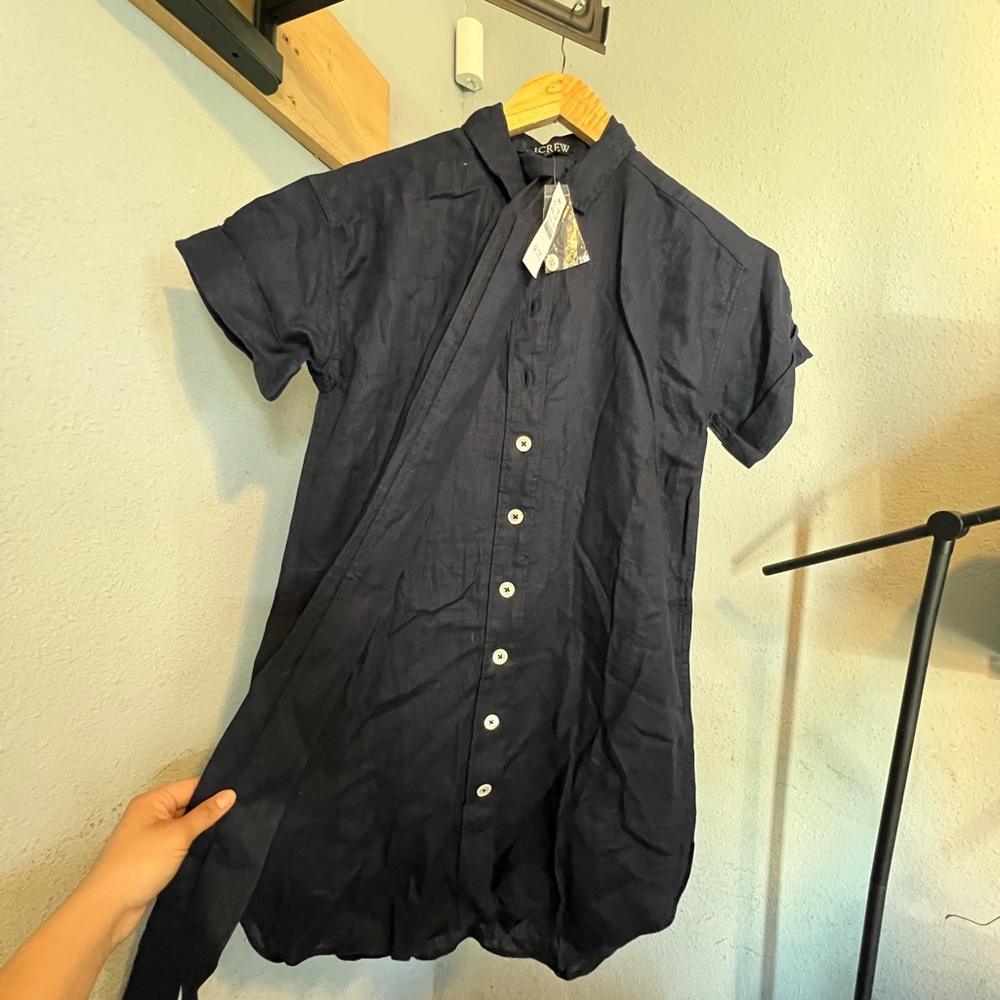 J. Crew Dark Blue Casual Button Down Shirt
